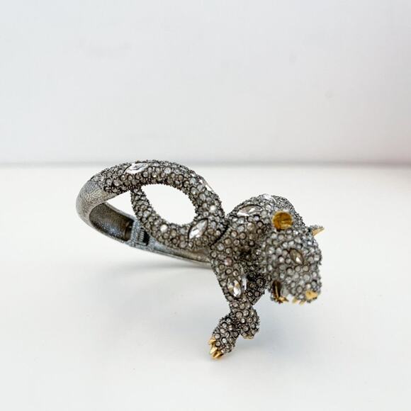 ALEXIS BITTAR Elements Moonlight Crystal Panther Bracelet Gunmetal - Picture 4 of 12